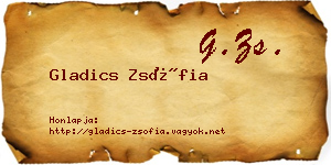 Gladics Zsófia névjegykártya