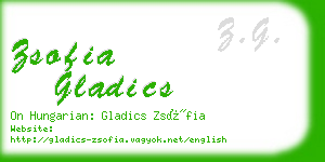 zsofia gladics business card